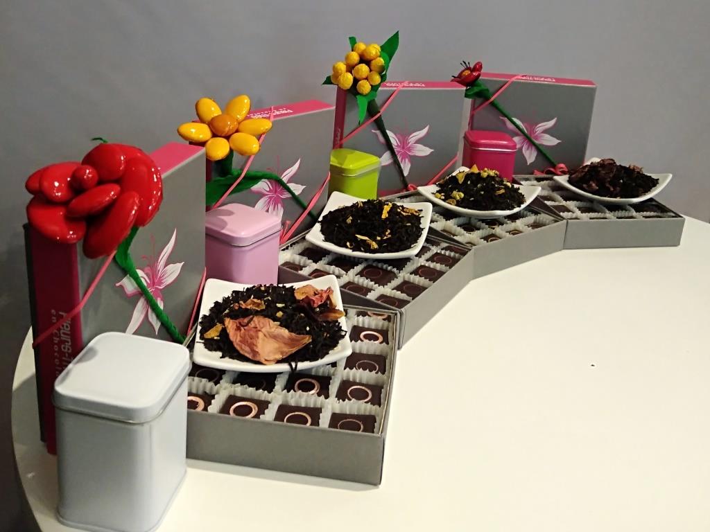 Fleurs-Thés en chocolat  Grande box Exubérance thé et chocolats